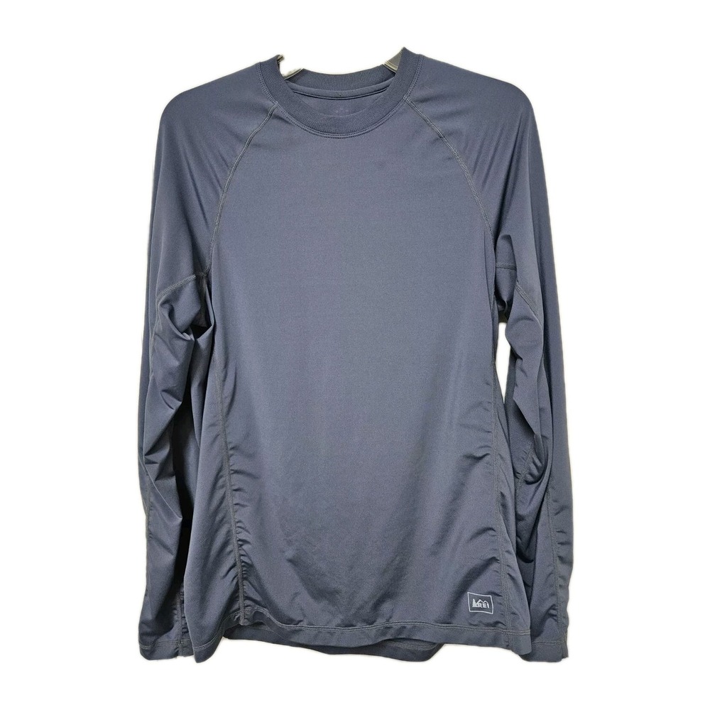 REI Men's Medium Lightweight Base Layer Long Sleeve‎ Crew Neck Top Outdoors VGUC